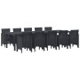 Conjunto de Comedor de Jardín 11 pcs Antracita Plástico