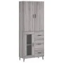 Tall gray Sonoma plywood sideboard 69.5x34x180 cm by vidaXL, Sideboards - Ref: Foro24-3195977, Price: 165,09 €, Discount: %