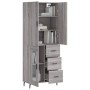 Aparador alto madera contrachapada gris sonoma 69,5x34x180 cm de vidaXL, Aparadores - Ref: Foro24-3195977, Precio: 172,39 €, ...
