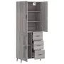 Tall gray Sonoma plywood sideboard 69.5x34x180 cm by vidaXL, Sideboards - Ref: Foro24-3195977, Price: 165,09 €, Discount: %