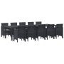 Conjunto de Comedor de Jardín 11 pcs Antracita Poliratán