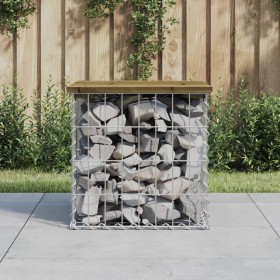 Gartenbank Design Gabione imprägniertes Kiefernholz 43x44x42 cm von vidaXL, Gartenbänke - Ref: Foro24-834337, Preis: 37,97 €,...