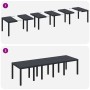 Conjunto de Comedor de Jardín 11 pcs Antracita Poliratán