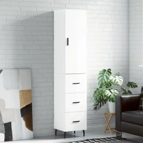 Hochglänzendes Sideboard aus weißem Sperrholz, 34,5 x 34 x 180 cm von vidaXL, Sideboards - Ref: Foro24-3198867, Preis: 128,72...