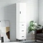 Hochglänzendes Sideboard aus weißem Sperrholz, 34,5 x 34 x 180 cm von vidaXL, Sideboards - Ref: Foro24-3198867, Preis: 128,72...