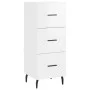 Hochglänzendes Sideboard aus weißem Sperrholz, 34,5 x 34 x 180 cm von vidaXL, Sideboards - Ref: Foro24-3198867, Preis: 128,72...