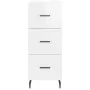 Hochglänzendes Sideboard aus weißem Sperrholz, 34,5 x 34 x 180 cm von vidaXL, Sideboards - Ref: Foro24-3198867, Preis: 128,72...