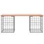 Banco jardín diseño gaviones madera abeto Douglas 103x31x42 cm de vidaXL, Bancos de jardín - Ref: Foro24-834330, Precio: 62,3...