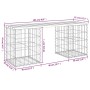 Gabion design garden bench Douglas fir wood 103x31x42 cm by vidaXL, garden benches - Ref: Foro24-834330, Price: 62,39 €, Disc...