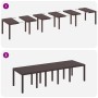 Conjunto de Comedor de Jardín con cojín 11 pcs Marrón Ratán