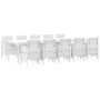 Conjunto de Comedor de Jardín 11 pcs Ratán y acero