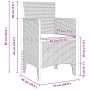 Conjunto de Comedor de Jardín 11 pcs Ratán y acero