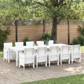 Conjunto de Comedor de Jardín 11 pcs y Gris claro