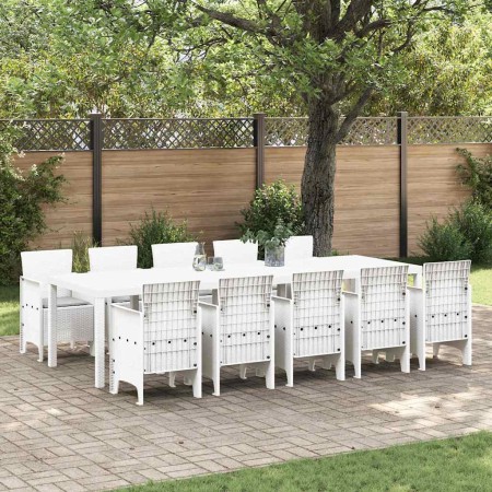 Conjunto de Comedor de Jardín 11 pcs y Gris claro
