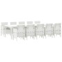 Conjunto de Comedor de Jardín 11 pcs y Gris claro