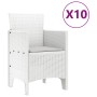 Conjunto de Comedor de Jardín 11 pcs y Gris claro