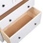 White Panama style pine solid wood sideboard 80x40x83 cm by vidaXL, Sideboards - Ref: Foro24-282657, Price: 165,04 €, Discoun...