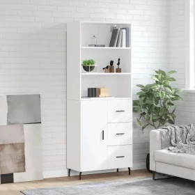 Hohes weißes Sperrholz-Sideboard 69,5 x 34 x 180 cm von vidaXL, Sideboards - Ref: Foro24-3189461, Preis: 150,00 €, Rabatt: %
