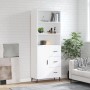 Hohes weißes Sperrholz-Sideboard 69,5 x 34 x 180 cm von vidaXL, Sideboards - Ref: Foro24-3189461, Preis: 159,78 €, Rabatt: %