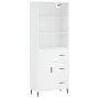 Aparador alto madera contrachapada blanco 69,5x34x180 cm de vidaXL, Aparadores - Ref: Foro24-3189461, Precio: 149,79 €, Descu...