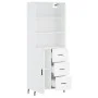 Aparador alto madera contrachapada blanco 69,5x34x180 cm de vidaXL, Aparadores - Ref: Foro24-3189461, Precio: 149,79 €, Descu...