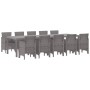 Conjunto de Comedor de Jardín 11 pcs Gris claro y Antracita