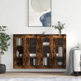 Wall cabinets 2 units engineered wood smoked oak by vidaXL, Sideboards - Ref: Foro24-3197918, Price: 137,36 €, Discount: %