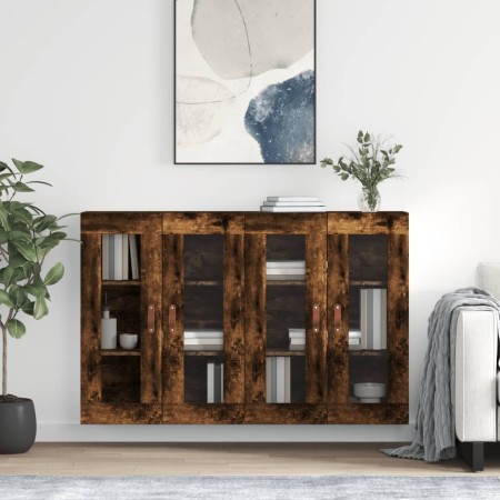 Wandschränke 2 Stk. Holzwerkstoff Eiche geräuchert von vidaXL, Sideboards - Ref: Foro24-3197918, Preis: 139,28 €, Rabatt: %