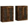 Armarios de pared 2 uds madera de ingeniería roble ahumado de vidaXL, Aparadores - Ref: Foro24-3197918, Precio: 137,35 €, Des...