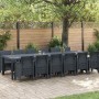 Conjunto de Comedor de Jardín 13 pcs Antracita Ratan Polt