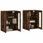 Armarios de pared 2 uds madera de ingeniería roble ahumado de vidaXL, Aparadores - Ref: Foro24-3197918, Precio: 137,35 €, Des...