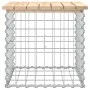 Banco de jardín diseño gaviones madera maciza pino 43x44x42 cm de vidaXL, Bancos de jardín - Ref: Foro24-834335, Precio: 26,0...