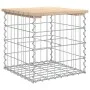 Banco de jardín diseño gaviones madera maciza pino 43x44x42 cm de vidaXL, Bancos de jardín - Ref: Foro24-834335, Precio: 26,0...
