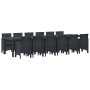 Conjunto de Comedor de Jardín 13 pcs Antracita Ratan Polt