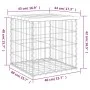 Banco de jardín diseño gaviones madera maciza pino 43x44x42 cm de vidaXL, Bancos de jardín - Ref: Foro24-834335, Precio: 26,0...