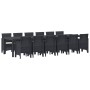 Conjunto de Comedor de Jardín 13 pcs Antracita Ratan Polt