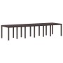 Conjunto de Comedor de Jardín 13 pcs Marrón Ratan Polt