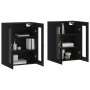 Armarios de pared 2 uds madera de ingeniería negro de vidaXL, Aparadores - Ref: Foro24-3197922, Precio: 197,50 €, Descuento: %