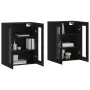 Wandschränke, 2 Stück, schwarzes Holzwerkstoff von vidaXL, Sideboards - Ref: Foro24-3197922, Preis: 194,16 €, Rabatt: %