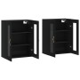Armarios de pared 2 uds madera de ingeniería negro de vidaXL, Aparadores - Ref: Foro24-3197922, Precio: 197,50 €, Descuento: %