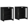 Wandschränke, 2 Stück, schwarzes Holzwerkstoff von vidaXL, Sideboards - Ref: Foro24-3197922, Preis: 194,16 €, Rabatt: %