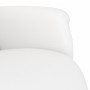 Sillón reclinable con reposapiés cuero sintético blanco