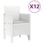 Conjunto de Comedor de Jardín 13 pcs Blanco Ratan Polt