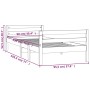 Solid pine wood bed frame 90x190 cm by vidaXL, Beds and slatted bases - Ref: Foro24-821634, Price: 99,46 €, Discount: %