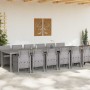 Conjunto de Comedor de Jardín 13 pcs Gris Claro Ratan Polt