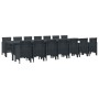 Conjunto de Comedor de Jardín 15 pcs Antracita Ratan Polt