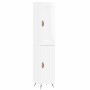 Aparador alto madera contrachapada blanco brillo 34,5x34x180 cm de vidaXL, Aparadores - Ref: Foro24-3200107, Precio: 106,96 €...