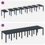 Conjunto de Comedor de Jardín 15 pcs Antracita Ratan Polt