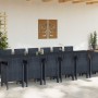Conjunto de Comedor de Jardín 15 pcs Antracita Ratan Polt