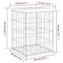 Gabionen-Design-Gartenbank aus Douglasienholz 33x31x42 cm von vidaXL, Gartenbänke - Ref: Foro24-834327, Preis: 27,81 €, Rabat...